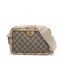 GUCCI / ショルダーバッグ_GGキャンバス/キャンバス/BEG/モノグラム グッチ GGキャンバス キャンバス×レザー チェーンショルダーバッグ