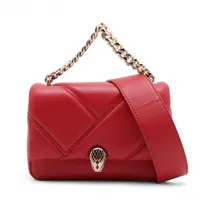 ブルガリ セルペンティ レザー 2WAYショルダーバッグ レッド