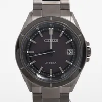 シチズン クラブ ラメール TQA98-7424 SS×革 手巻き グレー文字盤 A