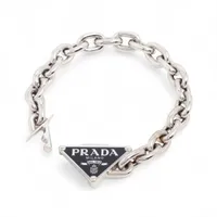 プラダ トライアングルロゴ 925 ブレスレット シルバー