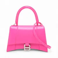 バレンシアガ アワーグラス レザー 2WAYハンドバッグ ピンク