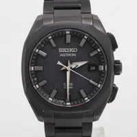 セイコー アストロン GPS 3X22-0AD0 TI×CE ソーラー 黒文字盤