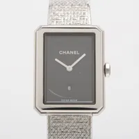 シャネル ボーイフレンド SS QZ 黒文字盤