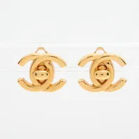 シャネル ココマーク ターンロック GP イヤリング(両耳用) 97P ゴールド