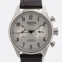 アルピナ スタータイマー AL860X4S6 SS×革 AT シルバー文字盤