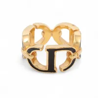 ディオール 30 MONTAIGNE 30モンテーニュ GP リング ブラック×ゴールド