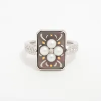 ミキモト ピクウェ パール ダイヤ Pt950 約3.0mm