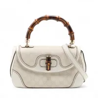 グッチ GGキャンバス キャンバス×レザー チェーンショルダーバッグ