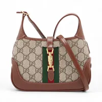 グッチ GGスプリーム PVC ショルダーバッグ ブラウン