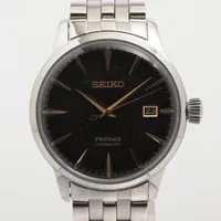 セイコー プレサージュ SS AT 黒文字盤