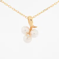 ミキモト パール ダイヤ K18(YG) 約5.0mm