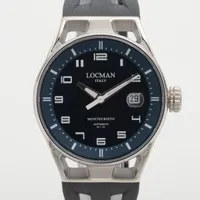 ロックマン モンテクリスト Ti×ラバー AT 青文字盤