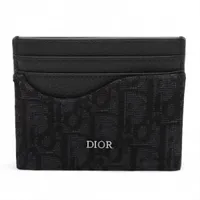 ディオール オブリーク ギャラクシー レザー 名刺入れ ブラック AB