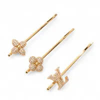 ヴィトン バレッタ ルイザ M01672 GP×ラインストーン ヘアピン AK4263 ゴールド