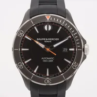 ボームアンドメルシェ クリフトン SS×ラバー AT 黒文字盤