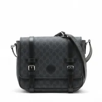 グッチ GGスプリーム PVC ショルダーバッグ ブラック