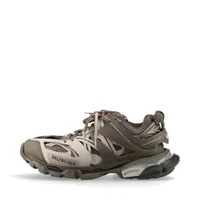 バレンシアガ トラックトレーナー メッシュ スニーカー 27cm カーキ