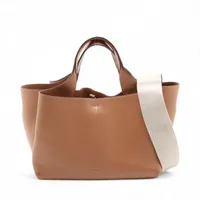 トッズ レザー 2WAYハンドバッグ ブラウン