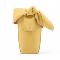 ロエベ バニーポケット レザー ショルダーバッグ イエロー