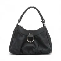 グッチ GGナイロン アビー ナイロン ショルダーバッグ ブラック