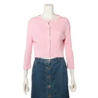 シャネル ココボタン 素材不明 カーディガン サイズ不明 ピンク