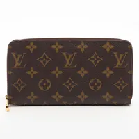 ヴィトン モノグラム ジッピーウォレット M60017 ラウンドジップウォレット ブラウン