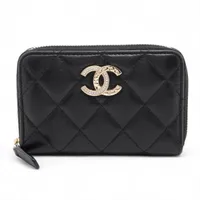 シャネル マトラッセ キャビアスキン フラグメントケース ブラック