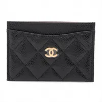 シャネル マトラッセ キャビアスキン ブラック ゴールド金具