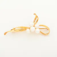 ミキモト パール ブローチ K18(YG) ABランクの買取参考価格