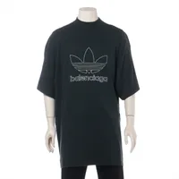 バレンシアガ×アディダス コットン Tシャツ 22年 4 グリーン