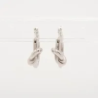 セリーヌ ノット メタル フープピアス SCA1224 シルバー ABランクの