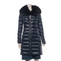 ヘルノ ナイロン ダウンコート 38 ネイビー