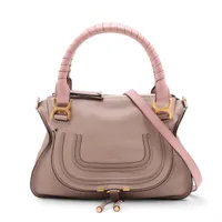 クロエ マーシー レザー 2WAYハンドバッグ ピンク