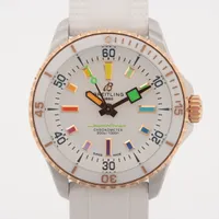 ブライトリング スーパーオーシャン オートマチック 36 SS×PG×ラバー AT 白文字盤