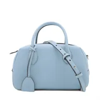 ボナベンチュラ アヴァ レザー 2WAYハンドバッグ ブルー