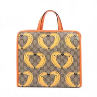 グッチ GGスプリーム チルドレンズ PVC ハンドバッグ ベージュ