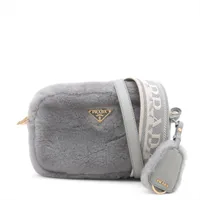 プラダ ファー 2WAYショルダーバッグ グレー