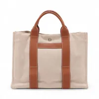 エルメス サックアーネMM トワルアッシュ ベージュ シルバー金具