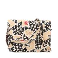 シャネル フラッグプリント コットン イヤーズギフト ベージュ ゴールド金具