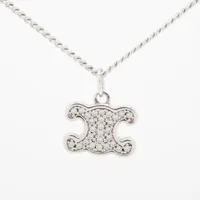 セリーヌ ダイヤ ネックレス 750(YG)×K18(YG) ABランクの買取参考