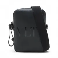 ヴァレンティノ VLTN レザー ショルダーバッグ ブラック