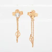 ヴィトン ピアス プティルイ M00390 GP×ラインストーン ピアス(両耳用