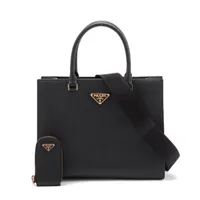 プラダ サフィアーノラクス レザー 2WAYハンドバッグ ブラック