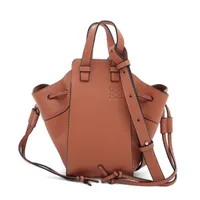 ロエベ ハンモック ドローストリング ミニ レザー 2WAYハンドバッグ ブラウン