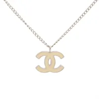 シャネル ココマーク GP ネックレス 04P アイボリー×シルバー
