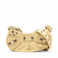 バレンシアガ ルカゴールXS レザー ショルダーバッグ イエロー