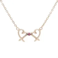 ティファニー ダブルラビングハート 925 ネックレス シルバー