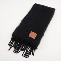 ロエベ アナグラム ウール×カシミヤ マフラー パープル ABランクの