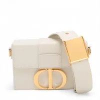 クリスチャンディオール モンテーニュ30 レザー ショルダーバッグ ホワイト