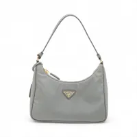 プラダ テスート ナイロン ハンドバッグ グレー